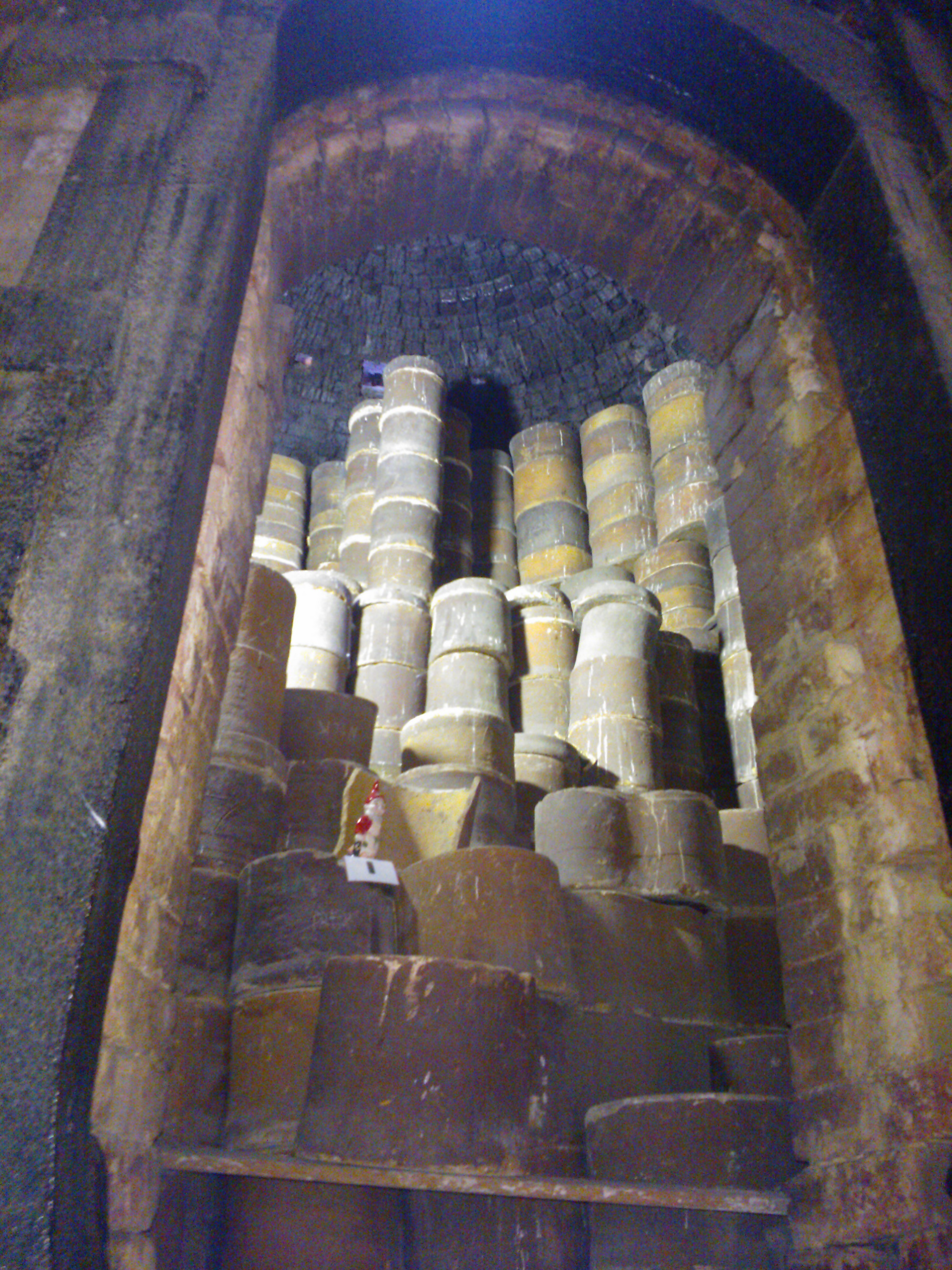 Sagars packed in a kiln - Gladstone pottery, Longton